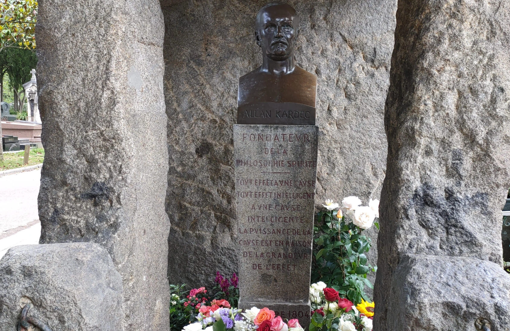 Allan Kardec tomb at Père Lachaise Cemetery in Paris